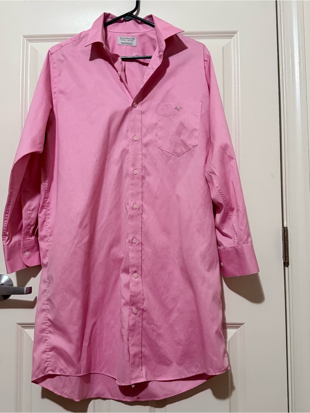 Ellery Pink Button-Front Mini Shirt Dress